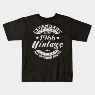 Legendary Since 1966. Vintage All Original Parts Kids T-Shirt